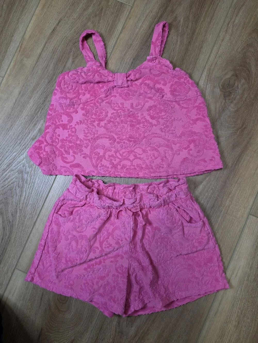 Janie and Jack Pink Terry Set